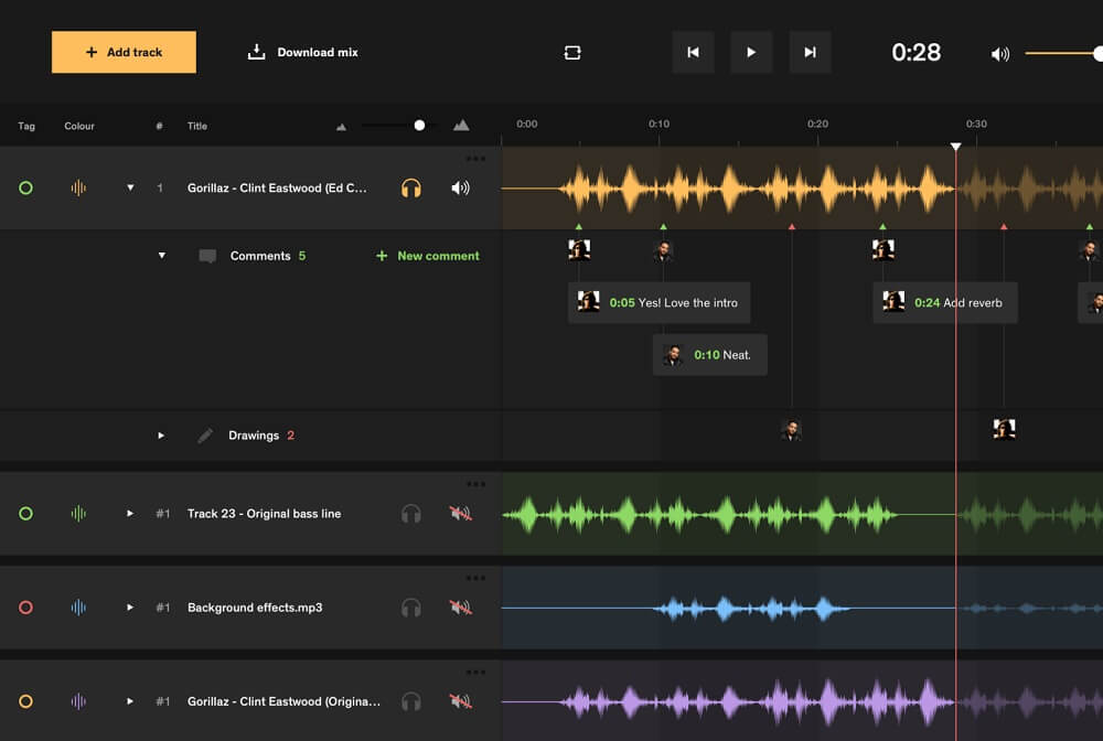 Notetracks Pro Interface