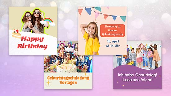 WhatsApp-Geburtstagseinladungen erstellen mit Vorlagen