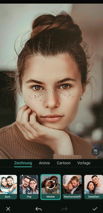 PhotoDirector App - Foto in Comic umwandeln