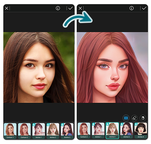 PhotoDirector App - Vorher / Nachher