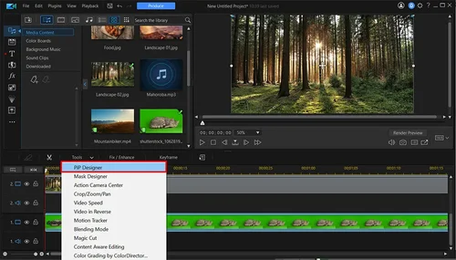 PowerDirector Interface - PiP Designer