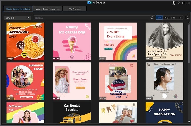 PowerDirector Business - Photo-Based Templates