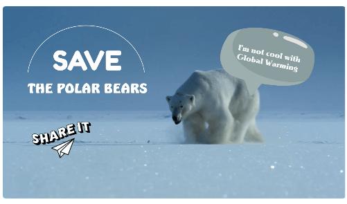 Save the Polar Bears Template - Best for Conservation 