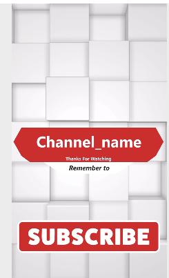 Simple Outro 1 Template - Best Minimalist Outro Template 