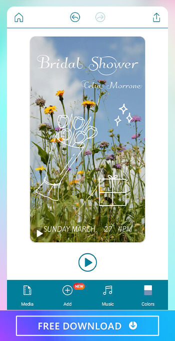 PhotoDirector App - Edit the Template and Make Your Own Bridal Shower Invitation