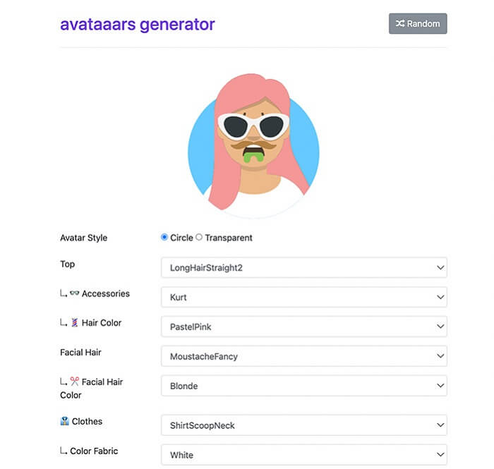 Avataaars Generator Interface