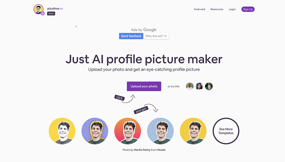 Picofme.io Interface
