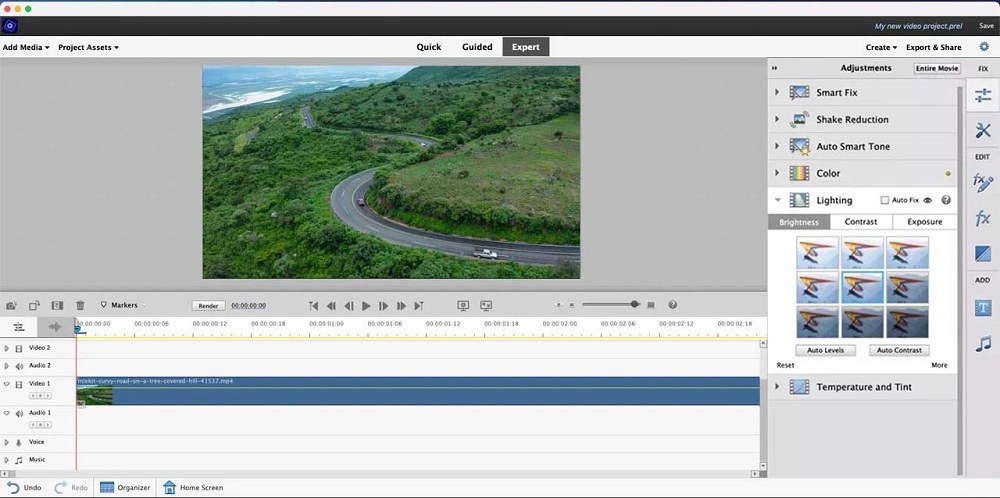 Adobe Premiere Elements Pro Interface