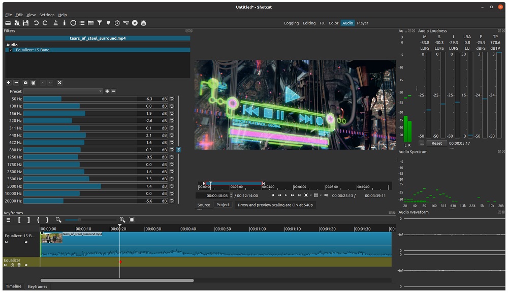 Shotcut Interface