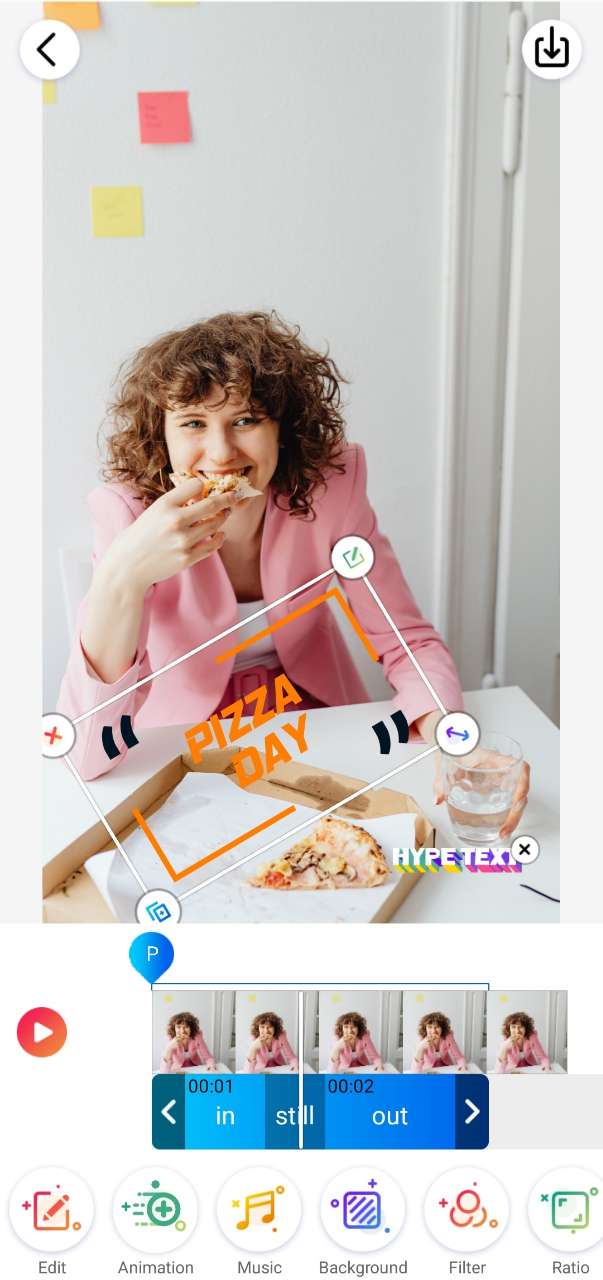 Hype Text - Pour ajouter une bulle de texte animée