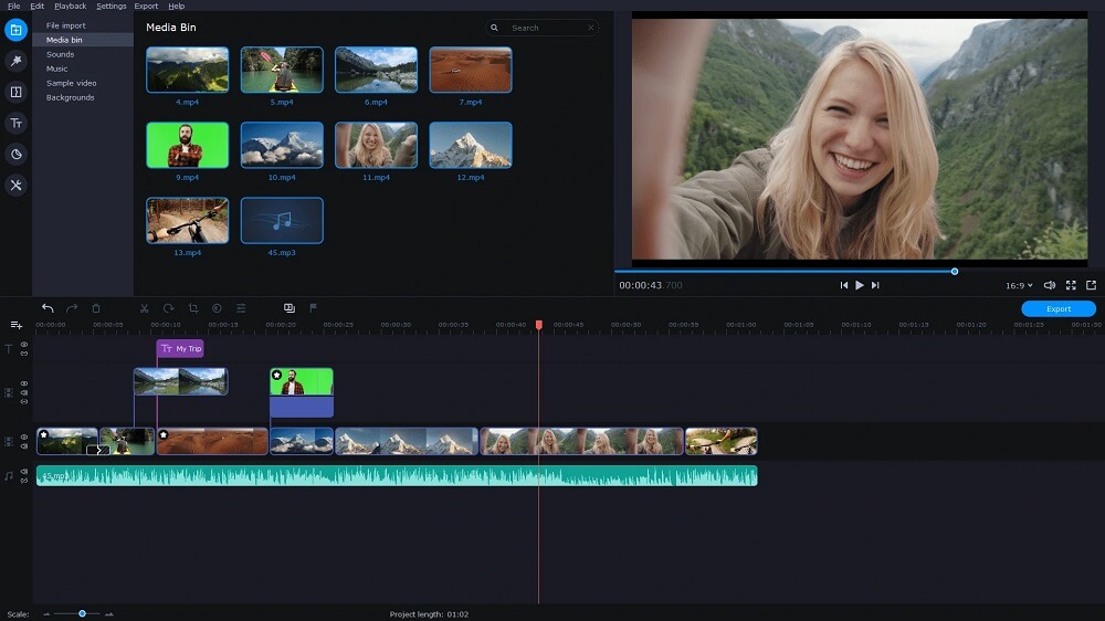 Movavi Video Editor Interface