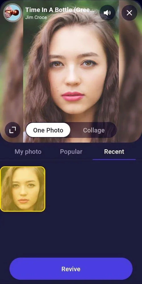 Revive Application pour créer une animation photo