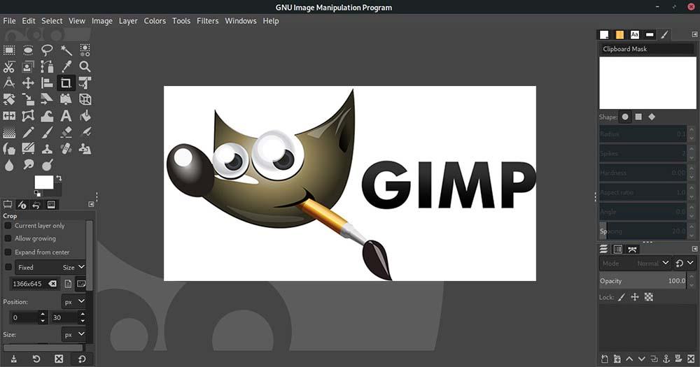 GIMP 인터페이스