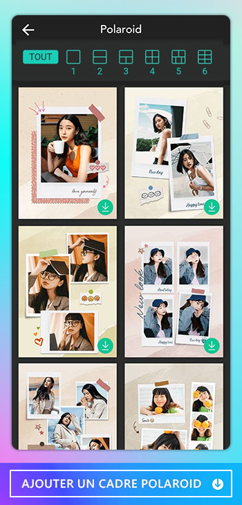 PhotoDirector - Meilleure application avec modèles Polaroid