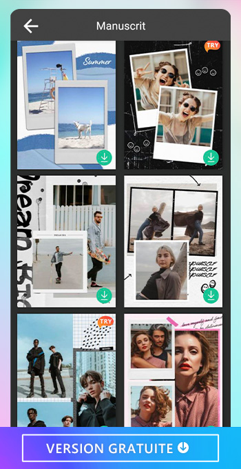 PhotoDirector - Modèle polaroid manuscrit