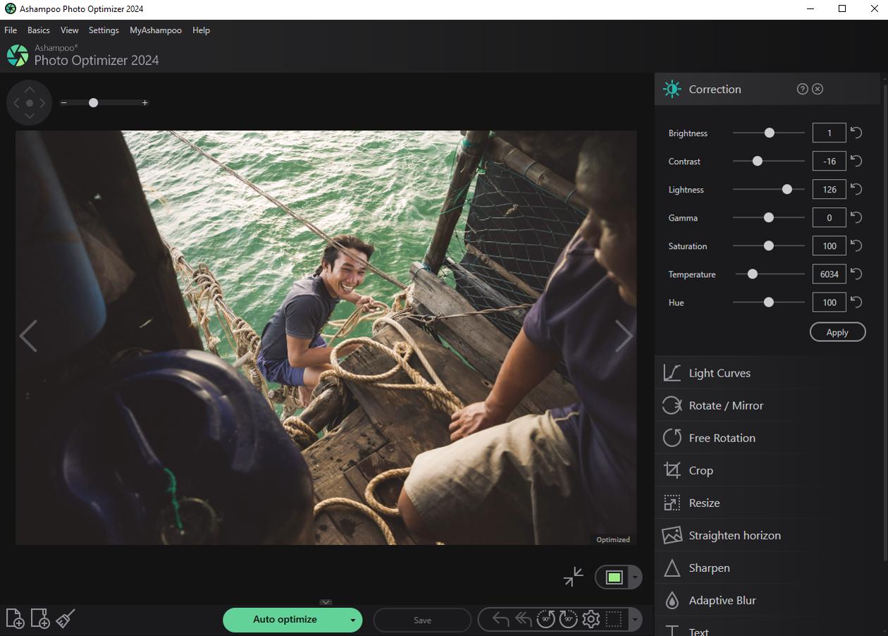 Ashampoo Photo Optimizer Interface