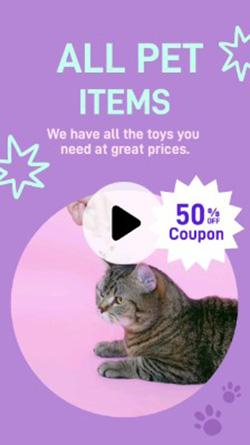 50% Off Coupon Template - Best for Pet Store Coupons 