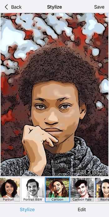 Clip2Comic App Interface