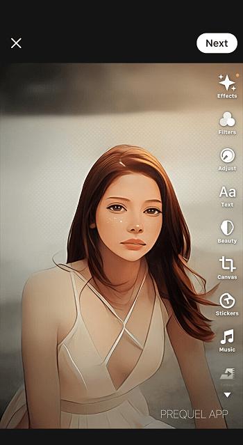 Prequel App Interface