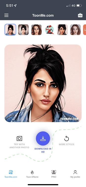 ToonMe App Interface