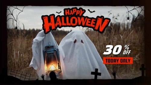 Halloween Live Action Video - Best for Halloween Costume Sales and Ads 