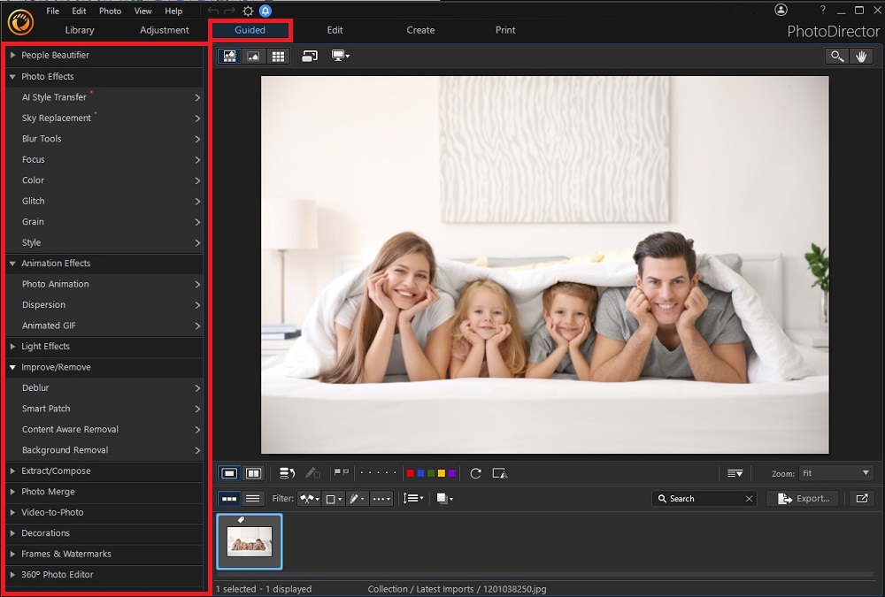 PhotoDirector - Guided