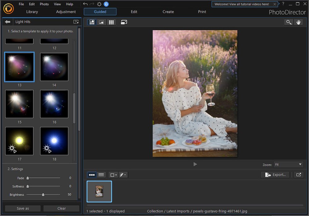 PhotoDirector Interface