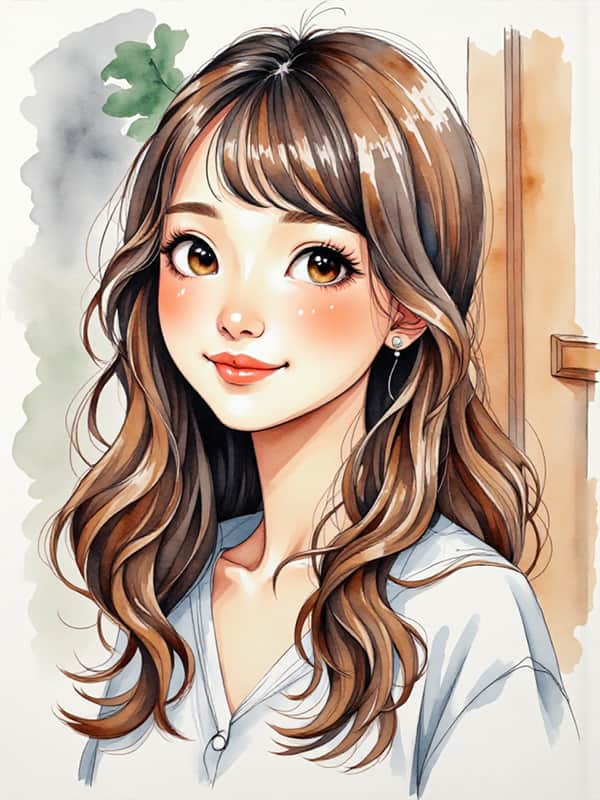 写真をイラスト化 スタイル：パステル漫画