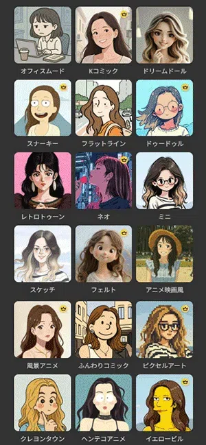 AI アート スタイルサンプル