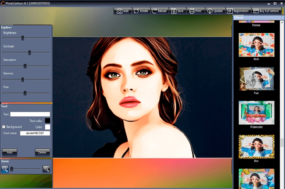 PhotoCartoon.net Interface