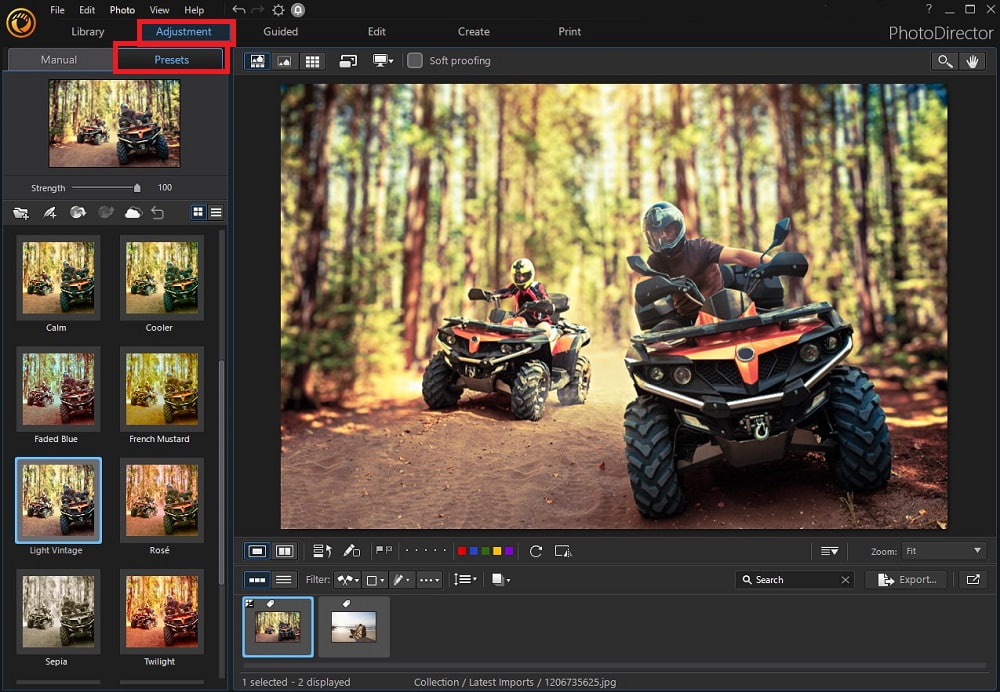 PhotoDirector - Preset