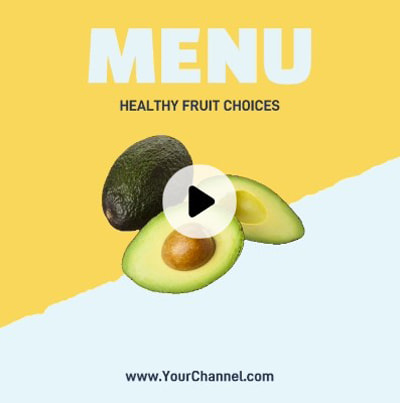 Healthy Fruit Choices Template - Best for Healthy Restaurants 