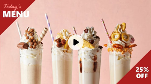 Milkshake Menu Template - Best for Milkshake Stores 