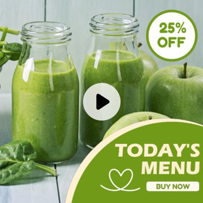 Green Smoothies Template - Best for Smoothie Shops Selling a Green Smoothie Special 