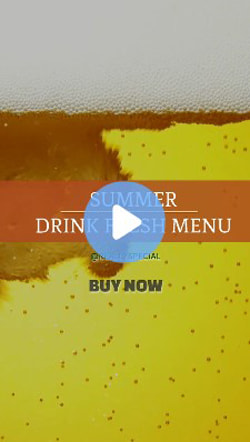Summer Drinks Menu Template - Best for Beer Festivals and Bars 