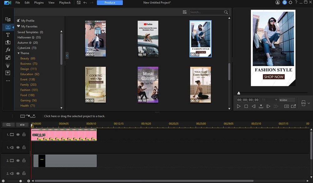 PowerDirector 365 Business Interface