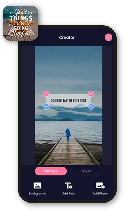 Add Text To Photo Quote Maker Logo