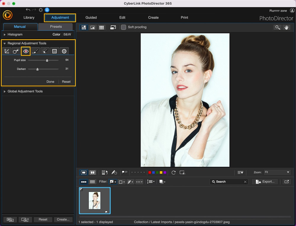 PhotoDirector - Remove Redeye From Photos