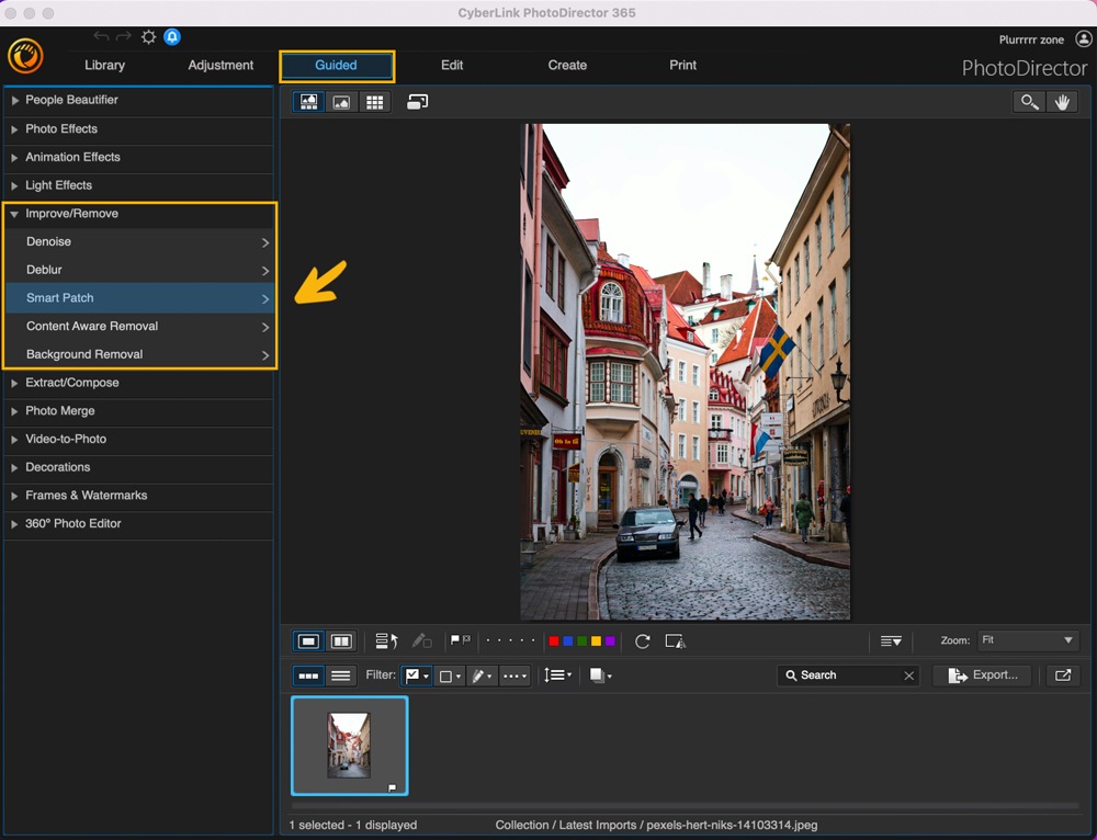 PhotoDirector - Object Removal