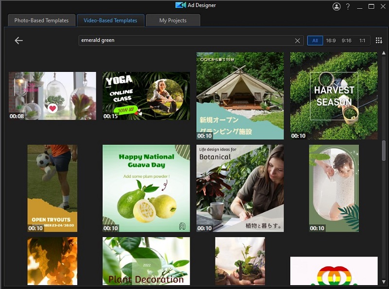 PhotoDirector - Emerald Green Template
