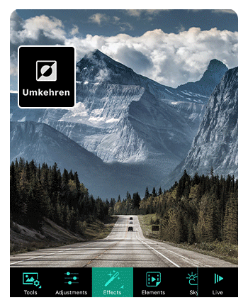 PhotoDirector App - Farben umkehren