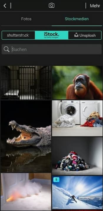 PhotoDirector App - Bild auswählen