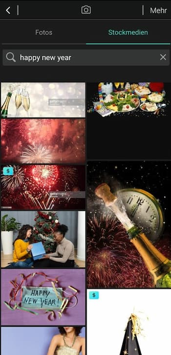 PhotoDirector App - Bild auswählen