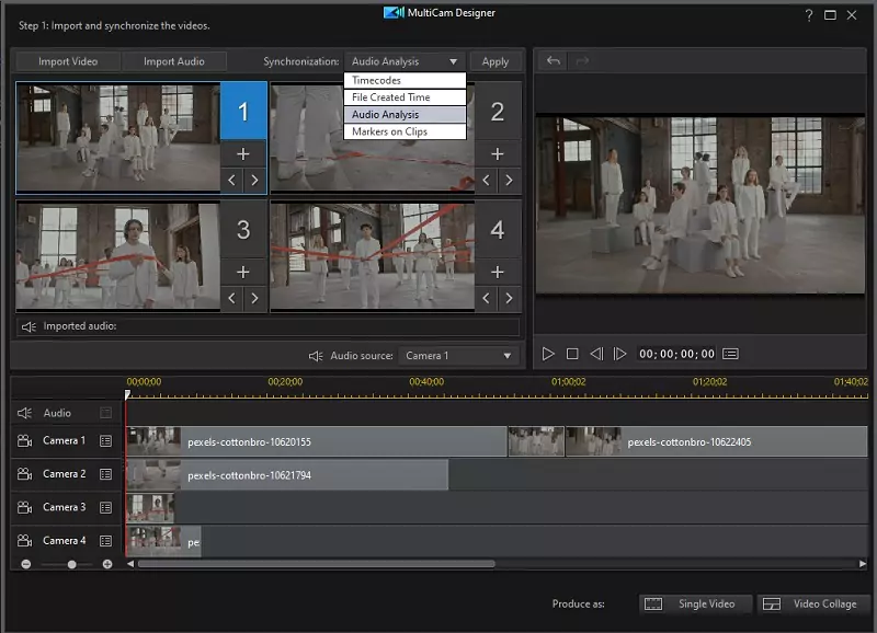 PowerDirector - Multicam Designer, Audio Analysis