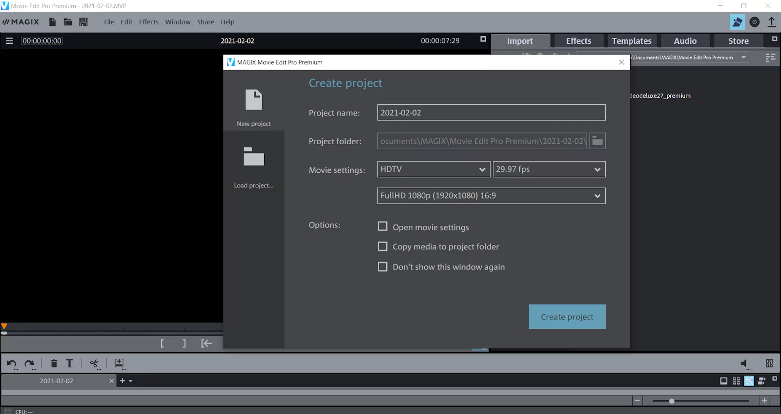 Magix Movie Edit Pro Interface