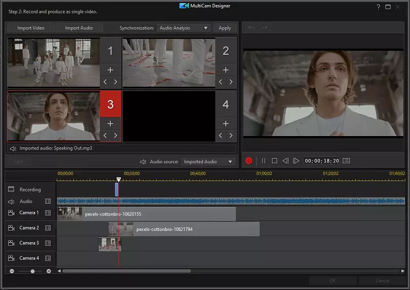 PowerDirector - Multicam Designer, Record
