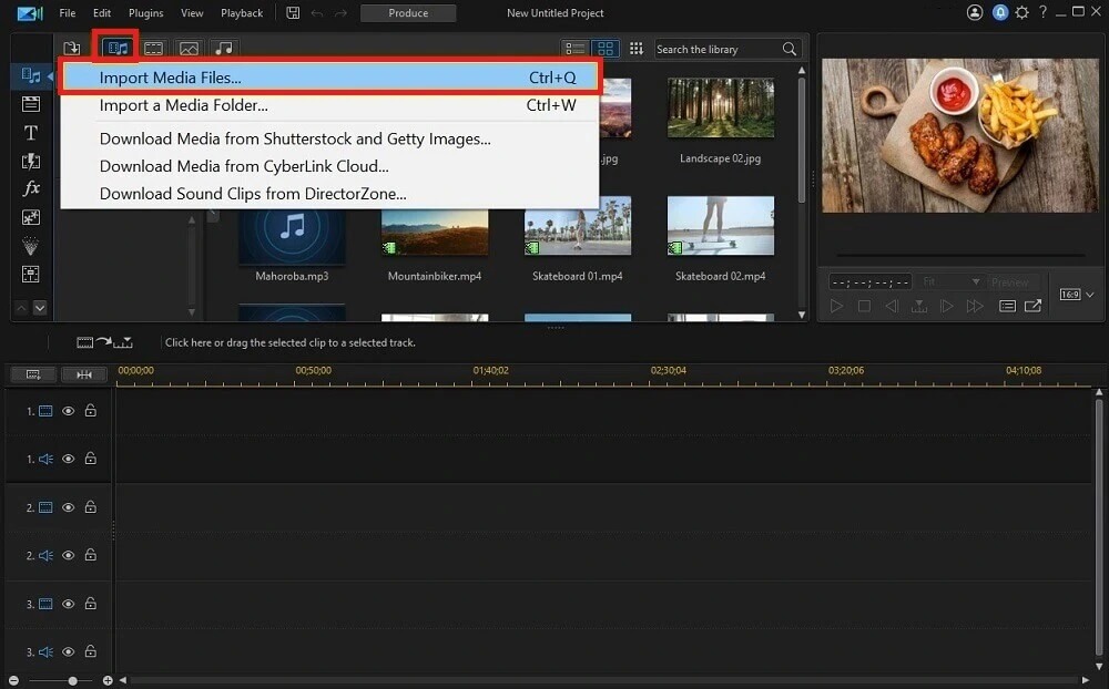PowerDirector - Import Video