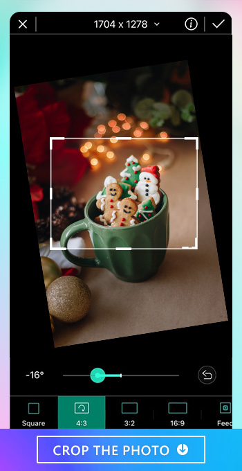 PhotoDirector - Crop & Rotate Your Christmas Photo