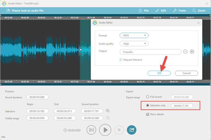 Apowersoft Free Online Audio Editor Interface