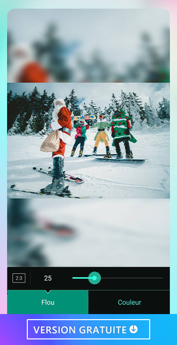 PhotoDirector - Ajoutez un effet de flou sur vos images de Noël